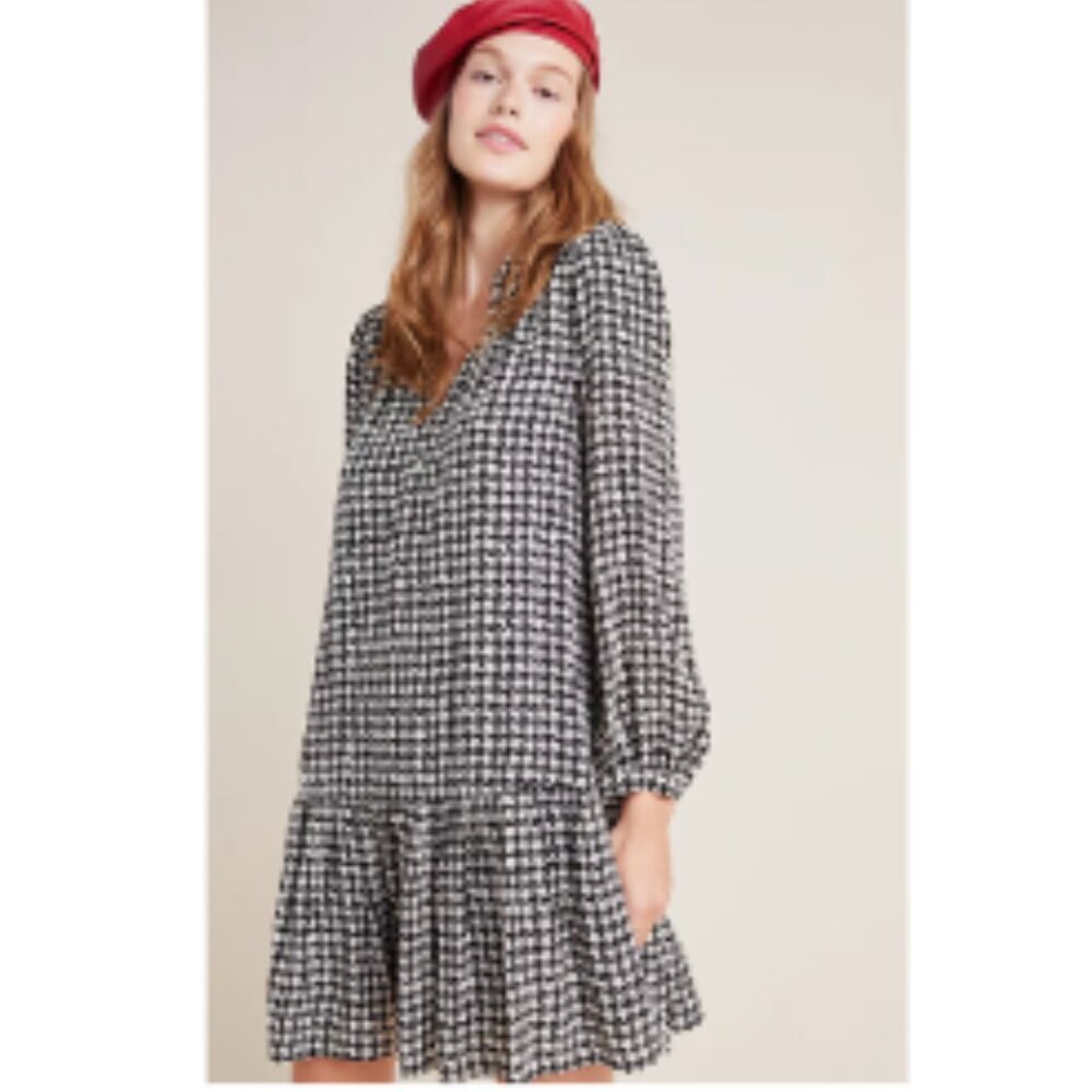 Anthropologie Maeve Houndstooth Dress - Size XS
